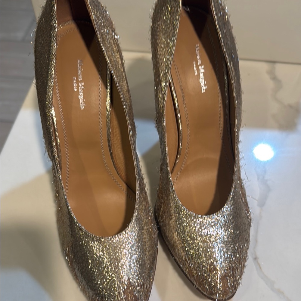 Maison Martin Margiela Gold Heels Elegant High Heeled Pumps